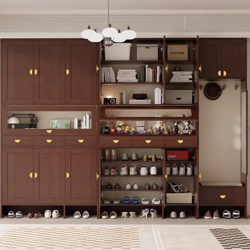 QOGRISUN 5-Pack Solid Brass Cabinet Pulls, Gold Half Moon Drawer