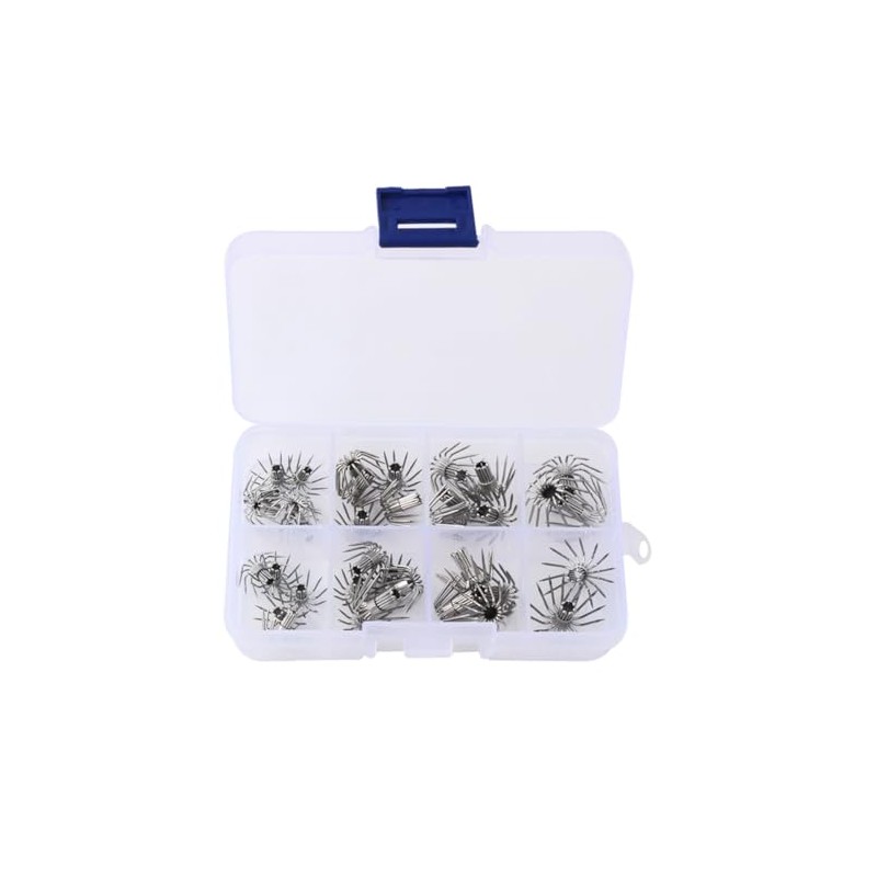 FOLANDO 35 pcs Squid Jig Hooks, Umbrella Shaped Hooks Squid