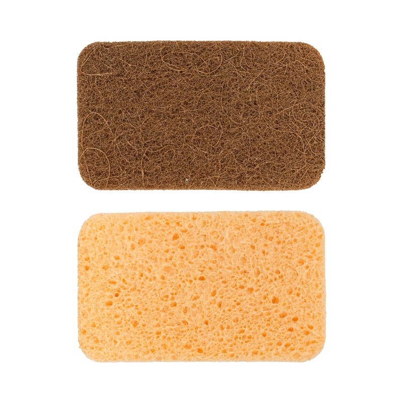 Casabella Copper Power Natural Fiber Non-Scratch Scrub Sponges (Pack of