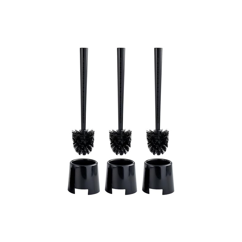 BOLMEN Basic Toilet Brush with Holder, Black, 36.5cm - Set