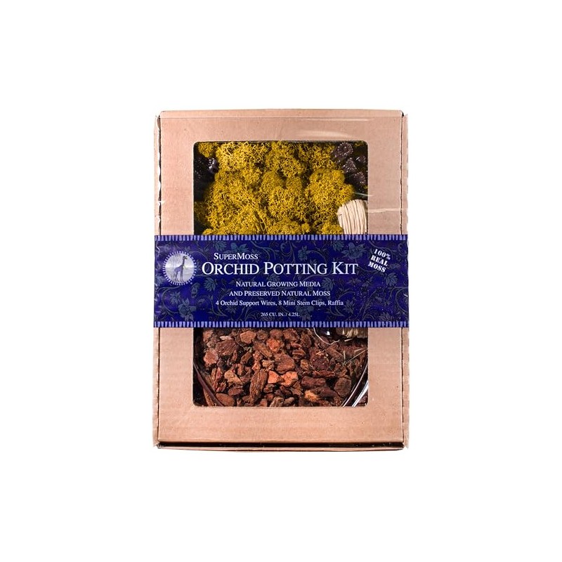 SuperMoss (90441 Orchid Potting Kit, Complete Orchid Care Set with