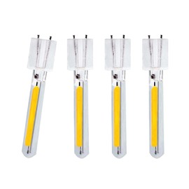 Kawaya 4 Pcs LED Edison Bulb Filament, 1W Bulb Replacement Spare Filament, 24V 2700K Warm White Filament Compatible S14 ST38 G40 Solar Outdoor String Lights