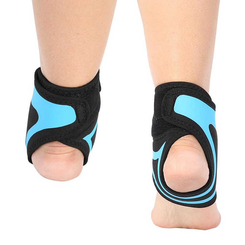 Ankle Support Brace Protector Adjustable Foot Achilles Strap Bandage Blue