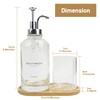 Ezebesta 17OZ Mouthwash Clear Glass Pump Dispenser with Disposable Mouthwash