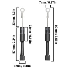 ALLECIN CL04-12 Microwave Diode 0.5A 12KV High Voltage Oven Rectifier Diodes 0.5 Amp 12 Kilovolt Repair Part Compatible for 4512 T4512 CL4512 WB27X10597 W10492276 (Pack of 3Pcs)