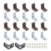 PATIKIL Metal Corner Braces, 12 Pack L-Shape Bracket Right Angle