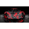 RED Black Gray Camouflage Vinyl Car Wrap Film Sheet +