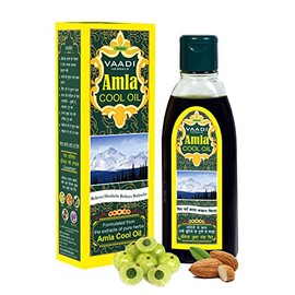 Vaadi Herbals Amla and Brahmi Blend Hair Oil - Therapeutic Grade for Hair Growth and Cooling - 6.76 Ounces