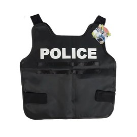 Kids Dress Up Vest, Role Play Costume for Firefighter, Police, Doctor (Police Vest)