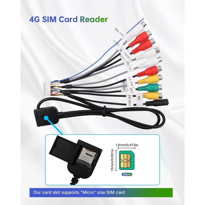 20Pin Android Car Stereo RCA Wiring Harness Adapter with 4G