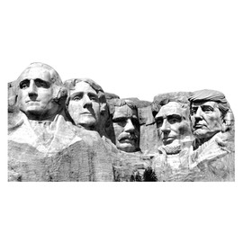 LEMONSODA Trump Mount Rushmore Building Cardboard Cutout Life Size, 6 feet