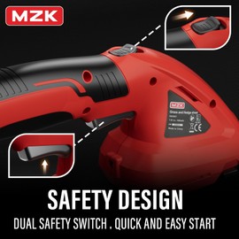 MZK Cordless Grass Shear & Shrubbery Trimmer, 7.2V Battery Powered Hedge Trimmer