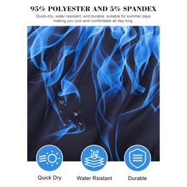 MARZXIN Swimming Shorts Men's Quick-Drying Swimming Trunks for Men with Mesh Lining Board Shorts Long Beach Shorts Breathable Swimming Trunks Boys Beach Volleyball Surfing S-3XL, black blue, XL