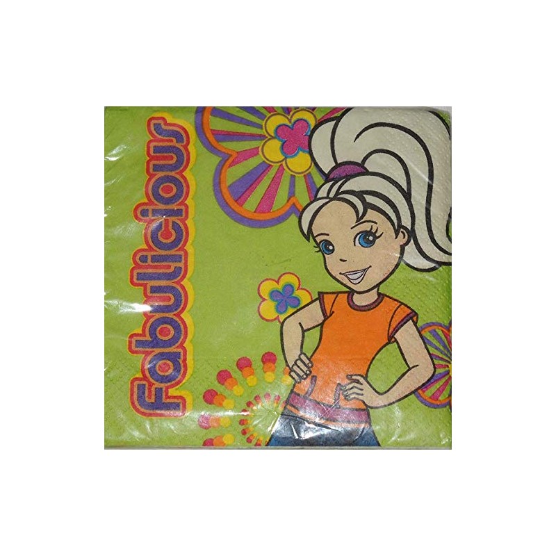 Polly Pocket Birthday Party Supplies Bundle Pack includes 48 Napkins