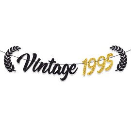 Tinbax 30th birthday decorations - Vintage 1995 banner for 30th birthday decor