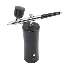 Kit de Aerógrafo Eléctrico de 30PSI, Aerógrafo de Maquillaje Inalámbrico para Pintura de Uñas, Juego de Carga USB para Colorear Modelo de Tatuaje de Arte de Uñas (BLACK)