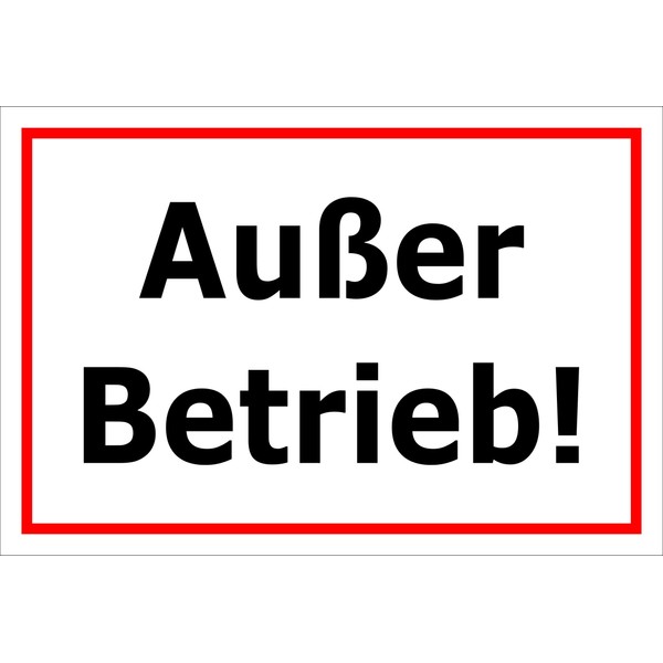 Melis-Folienwerkstatt Sticker – Out of Service – 15 x 10