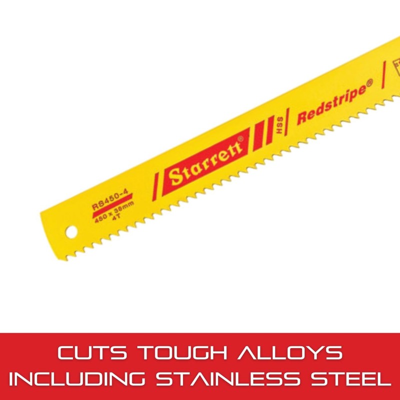 Starrett Redstripe Solid High Speed Steel Power Hacksaw Blade -