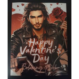Handsome Men Adult Coloring Book - Happy Valentine's Day