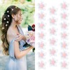 YISSION 20Pcs Mini White Flower Hair Clips for Girls Women