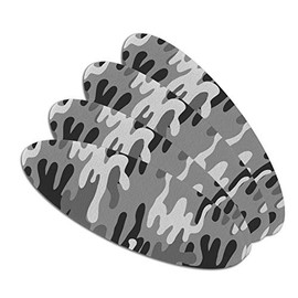 Snow Camouflage Double-Sided Oval Nail File Emery Board Set 4 Pack