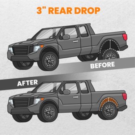 Tuningsworld 3" Lowering Block Kit and U-bolts Kit for Chevy C10 Rear 1960-1972 Leaf Spring Lowering Block Kit