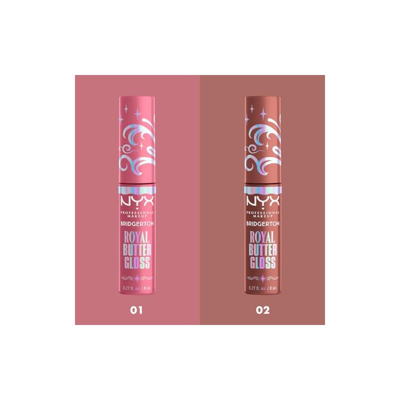 Nyx Professional Makeup, Bridgerton brillo labial, Tono: Praline (café). Brillo