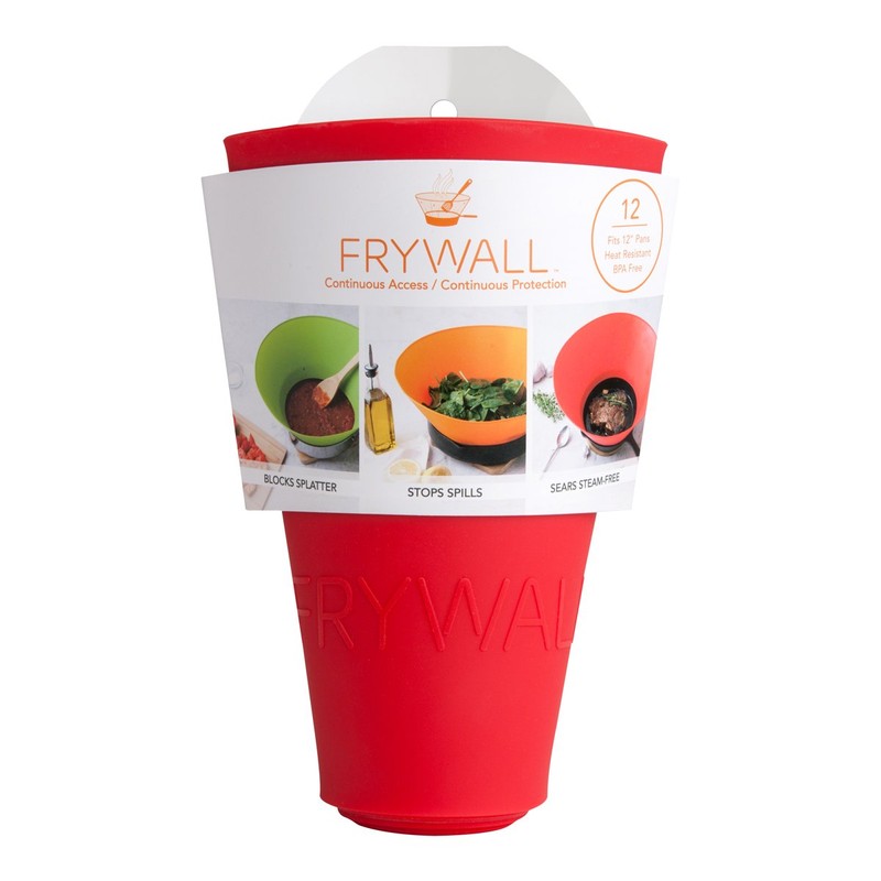 Frywall 12 (Large) - Red - Splatter Guard, as Seen