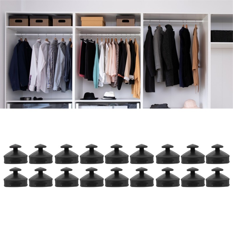 18pcs Clothes Triangle Hooks Space Saving Plastic Clothes Hanger Connector