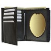 "Handmade" Black Leather Badge Mens Wallet Concealed Carry Weapon ID