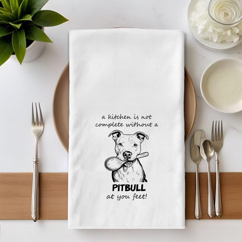 Noaleviax Pitbull Gifts Kitchen Towels - Pit Bull Dog Lover