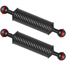 MINIFOCUS 2PCS Carbon Fiber Underwater Float Arm, D40mm, 8", for Ultralight, Buoyancy Provided 100g*2, Diving Float Arm, Underwater Floating Arm Photography Extend for Diving Photography System