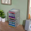 STORi Stackable Clear Plastic CD Organizers (2 Pack) Cube Jewel
