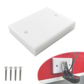 Transducer Mounting Plate with Screws, UV-Resistant Transducer Mounting Board Hardware Kit, Marine-Grade Boat Transom Pad for Fish Finder and Sonar 6.5" X 4.75" X 0.75"