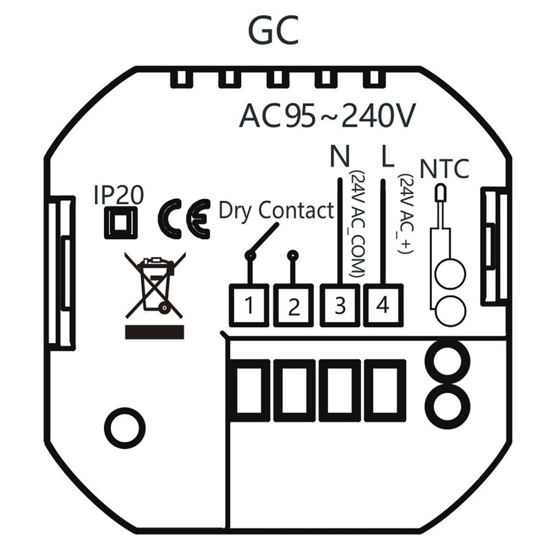 LED Smart Thermostat for Water Heating Programmable Thermostat Accurate 7