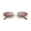 VIVIENFANG Brown Sunglasses for Women/Men, Designer Inspired Gold Metal Frame/Brown