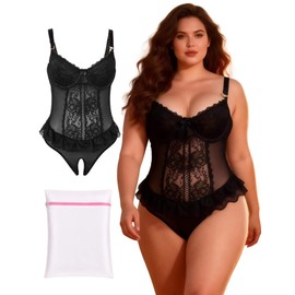 ohyeahlady Body Ouvert für Frauen Spitze Dessous Damen Sexy Unterwäsche