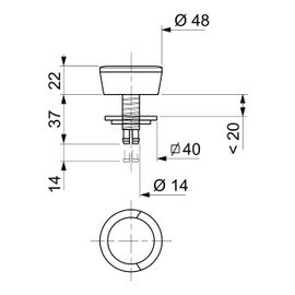 Wirquin Jollyflush Single Flush Chrome Toilet Push Button 19007001, Multi-Colour