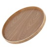 Round Shape Solid Wood Tea Coffee Snack Food Meals Serving