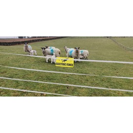 Electric Fence Warning Sign For Tape And Wire