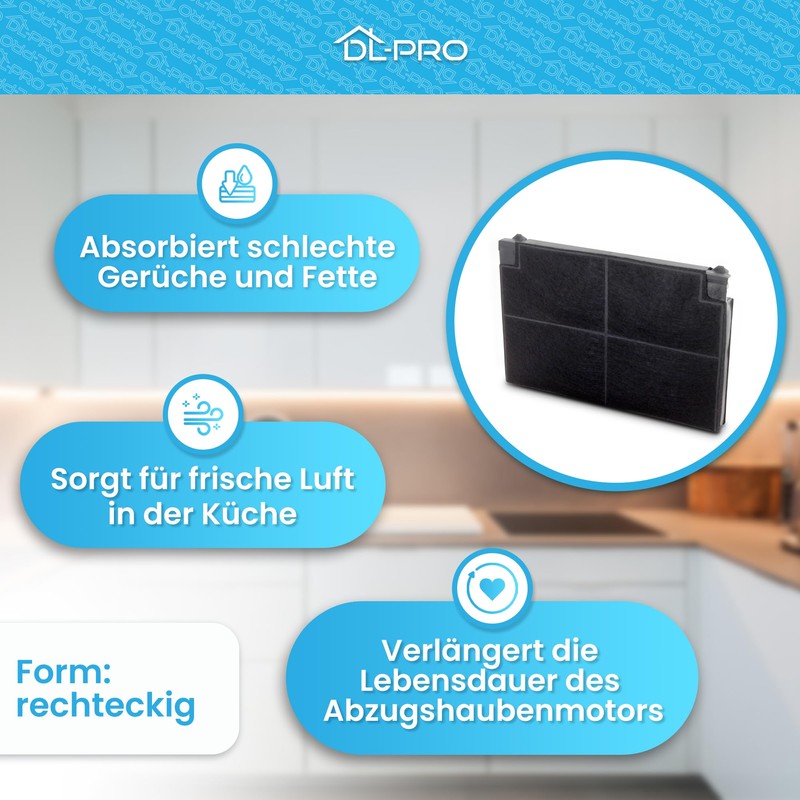 DL-pro Activated Carbon Filter for AEG, Electrolux, Juno, Küppersbusch Cooker