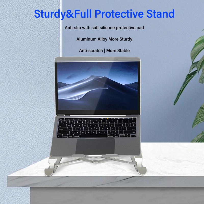 Laptop Stand with Cooling Fan Detachable Adjustable Aluminum Foldable Portable