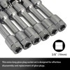 JEUCLEL 6PCS 3/8" Dr.Extra Long Glow Plug Socket Set, Universal