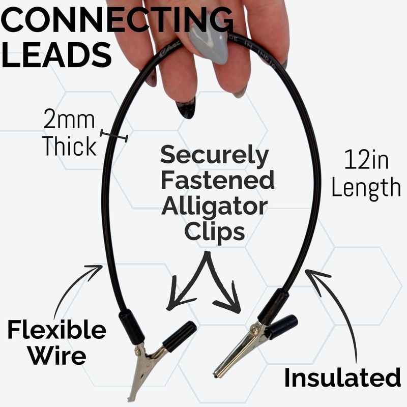 Eisco Labs - 4mm Connecting Leads – 12" Black Insulated