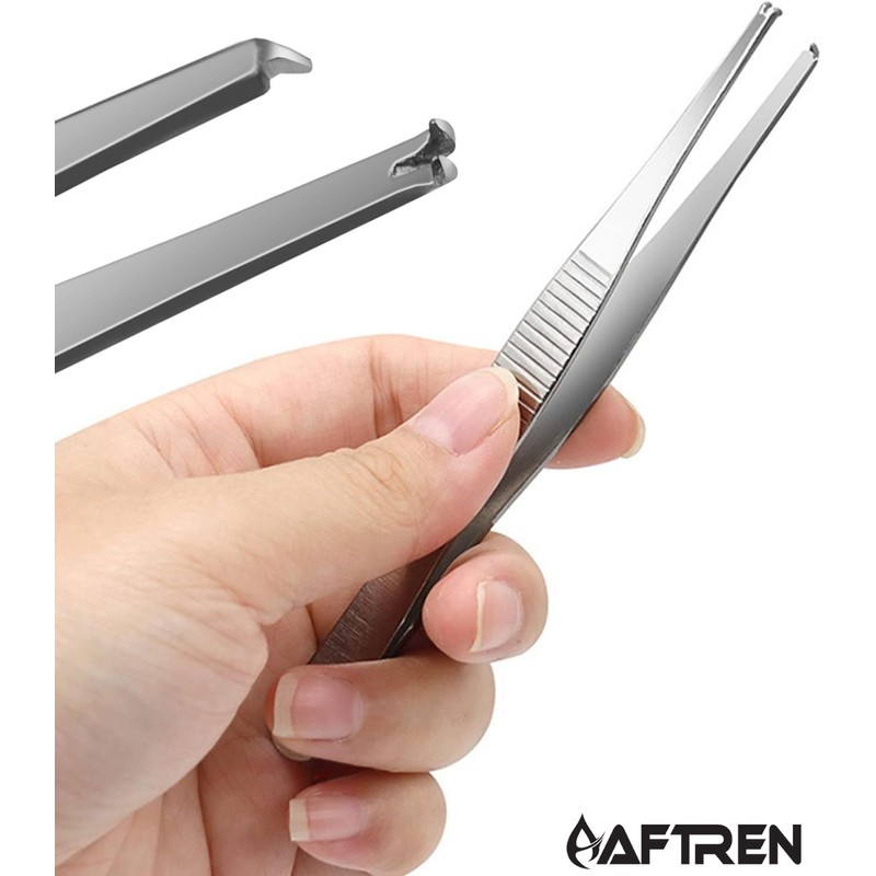 AFTREN High Precision Stainless Steel Fist Aid Tweezers Straight and