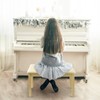 ZHRUNS Duet Piano Bench Wooden Keyboard Bench with Storage Compartment,