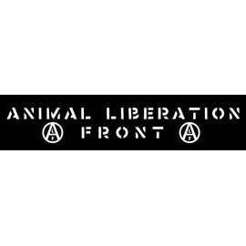 Animal Liberation Front Die Cut Vinyl Sticker - Vegan Vegetarian Rights Welfare Anti Authority Establishment Corporation Testing Social Political Class War Activism Anarchism Human (12 x 2 inches)
