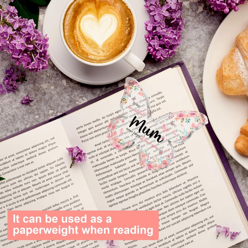 Gifts for Mum, Mum Birthday Gifts, Butterfly-shaped Acrylic Plaque, Best