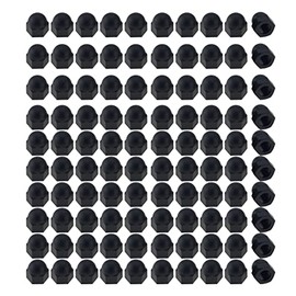 M8 Cap Nuts, 100 Pcs Black Nylon Acorn Dome Head Hex Nuts, Thread Bolt Caps Nuts, Protector Covers for Screws Bolts