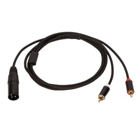 Cable XLR Macho a 2, Cable Divisor HiFi Clear Signal Lossless XLR Y Cable XLR de 3 Pines para Consola Mezcladora, Amplificador de Potencia, Altavoz Activo, Micrófono(2 metros)